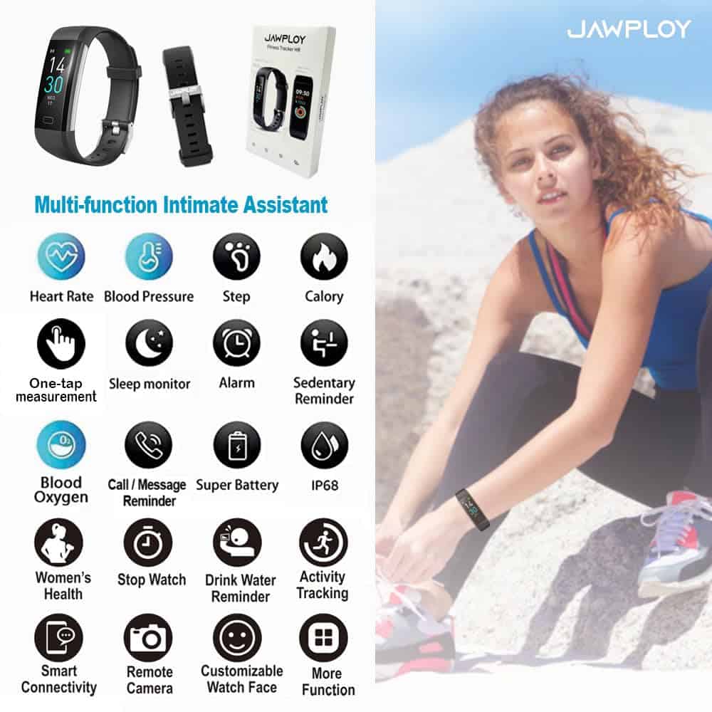 Jawploy Fitness Tracker con monitor de ritmo cardíaco / - Imagen 4