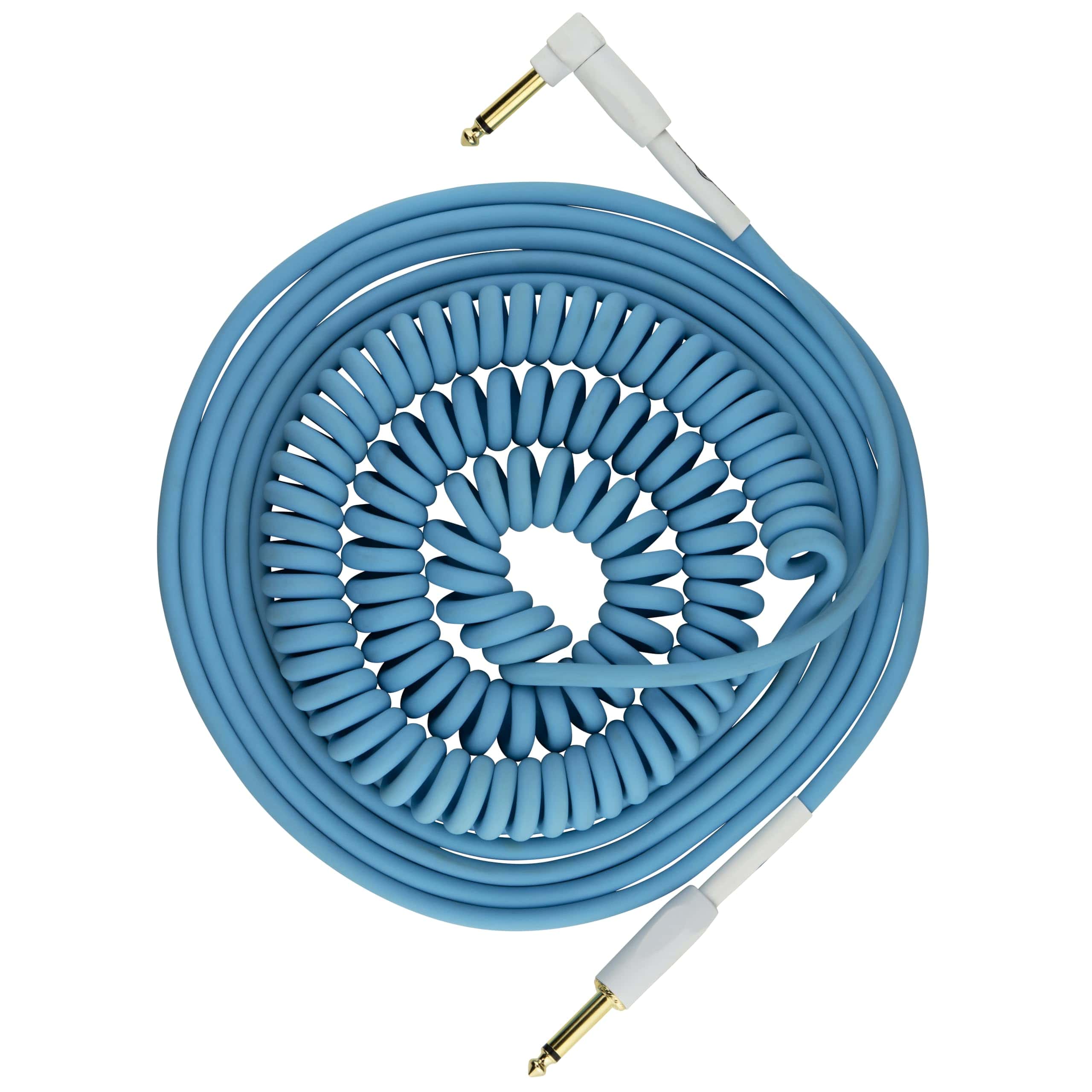Cable de instrumento Pig Hog PHCC30DB Half Coil 30ft, Azul