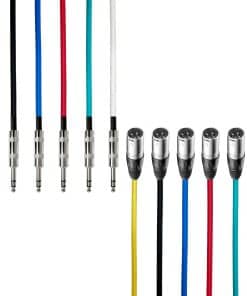 Pack de cables de colores AxcessAbles XLR macho a 1/4" TRS