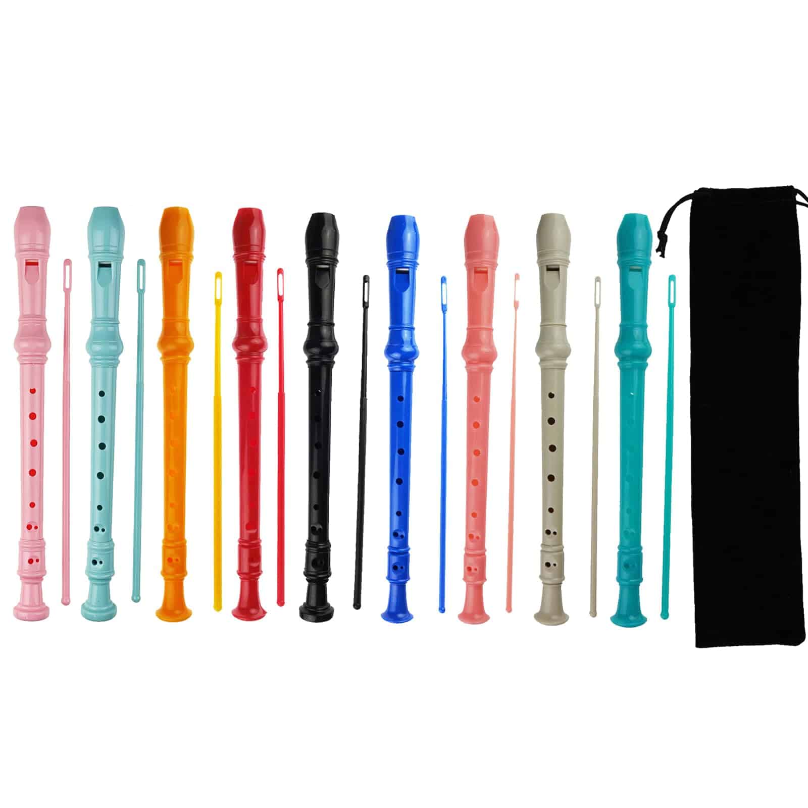 Kasteco 9 Pack Flauta Dulce Soprano de 3 Piezas Estilo
