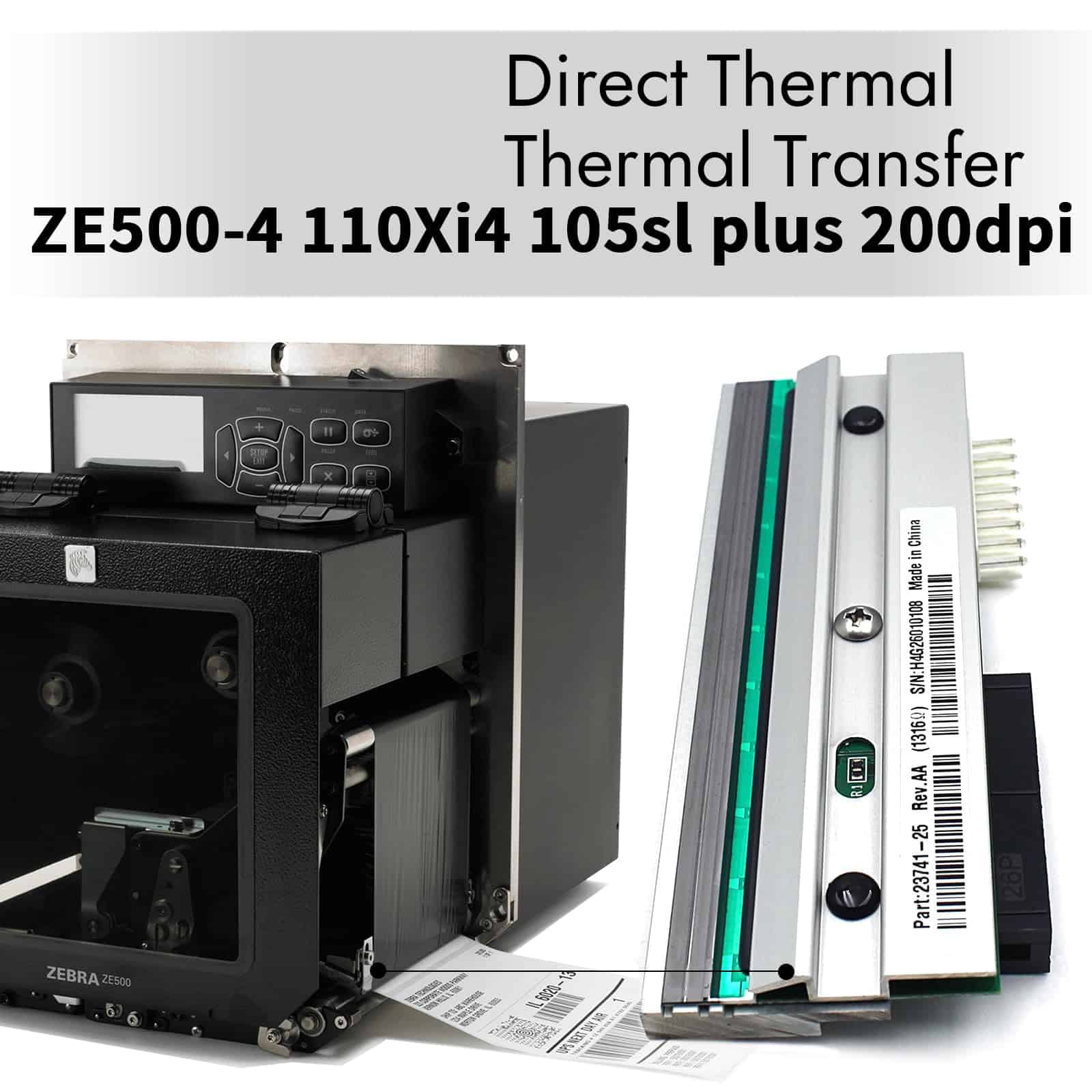 Cabezal de Impresión Nuevo P1004230 para Zebra ZE500-4 / - Imagen 3