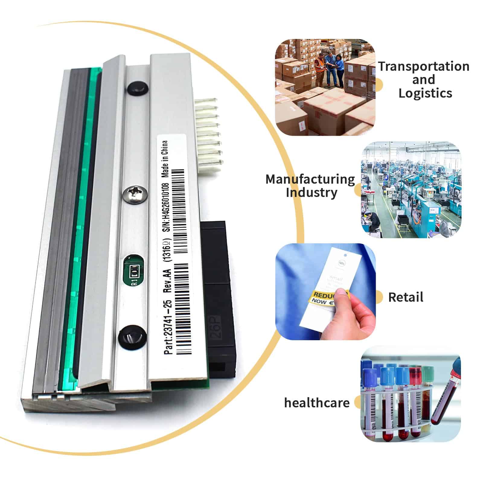 Cabezal de Impresión Nuevo P1004230 para Zebra ZE500-4 / - Imagen 4