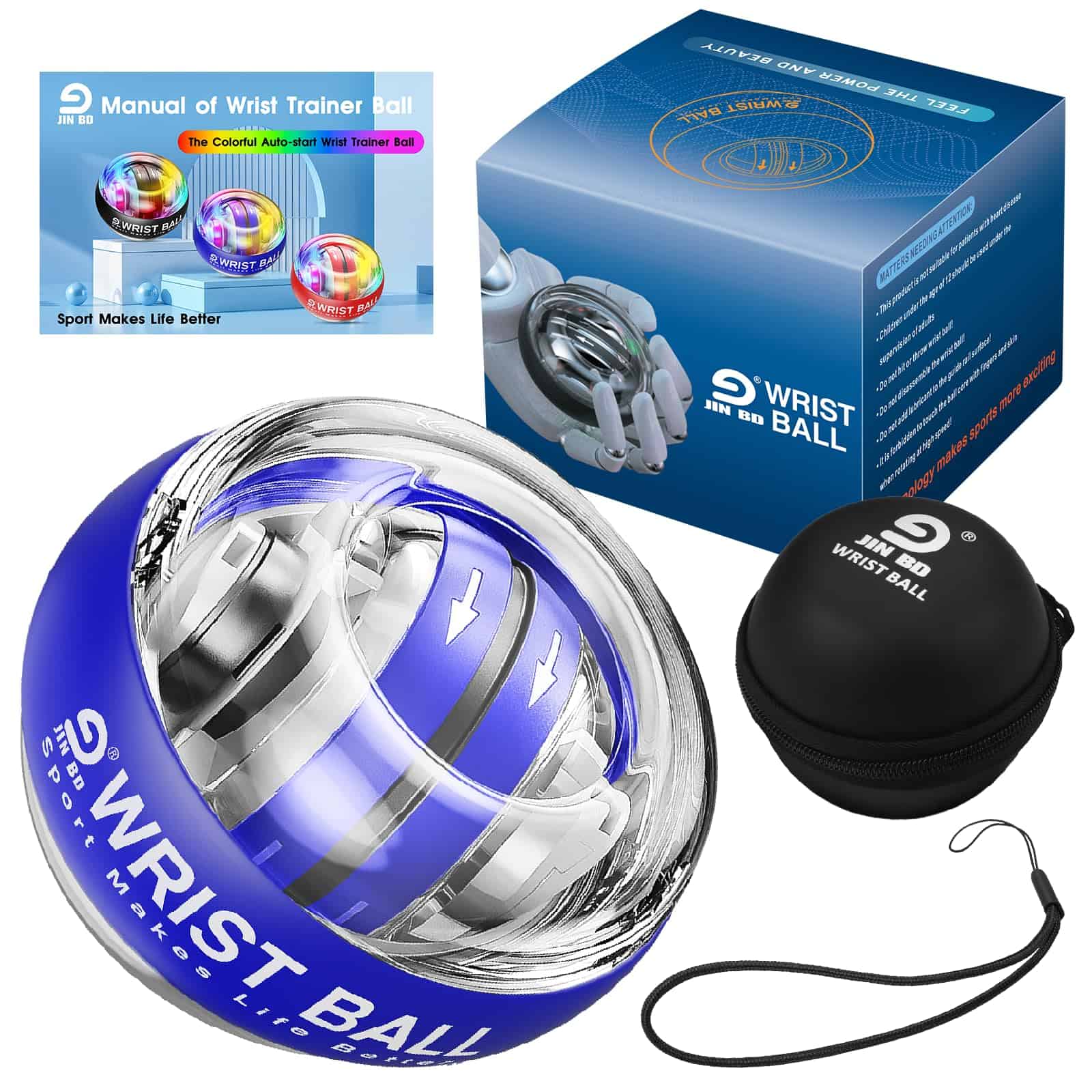 JIN BDWrist Trainer Ball Auto-Start Wrist Strengthener - Imagen 3
