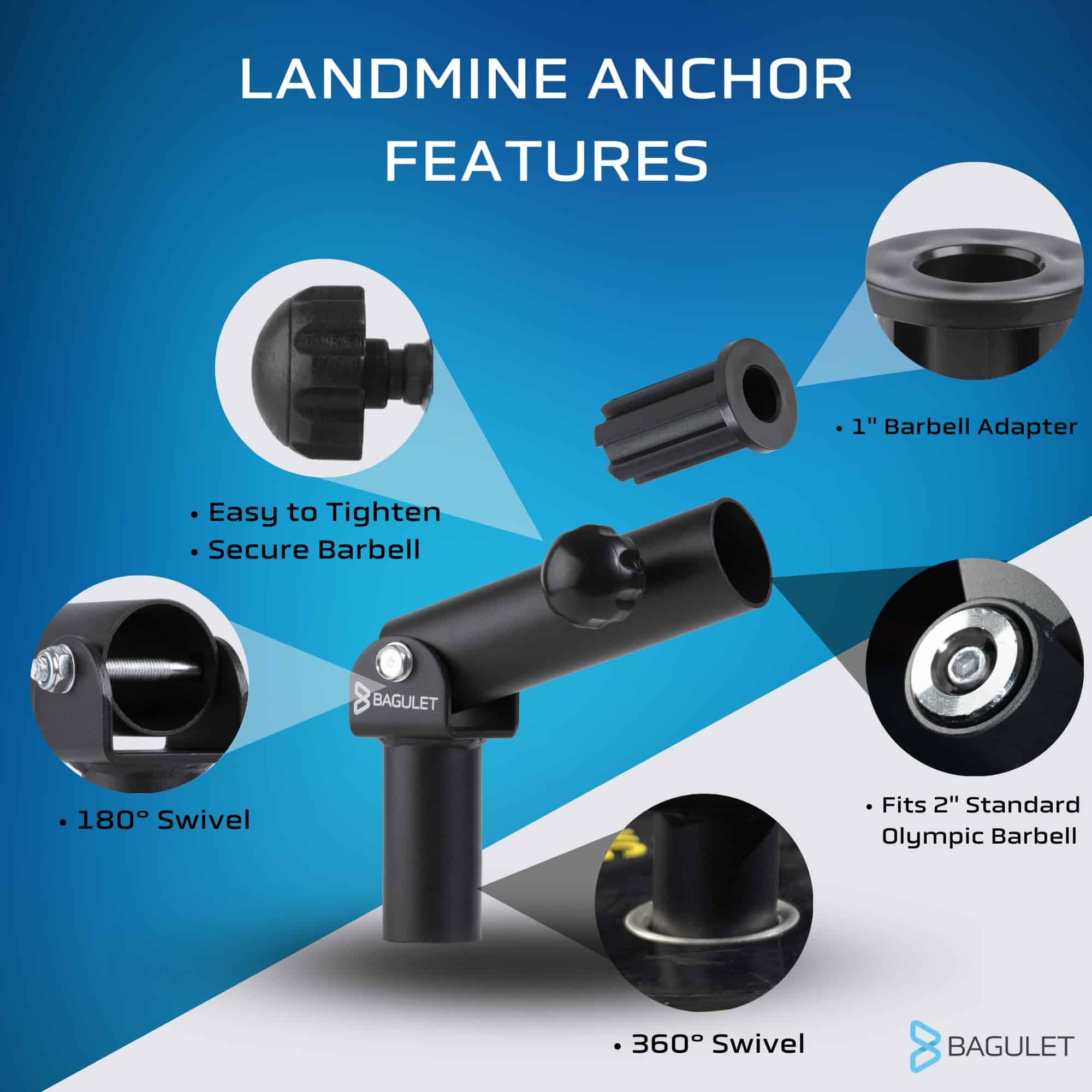 Accesorio Bagulet Landmine para Barra de Pesas, se Adapta a - Imagen 4