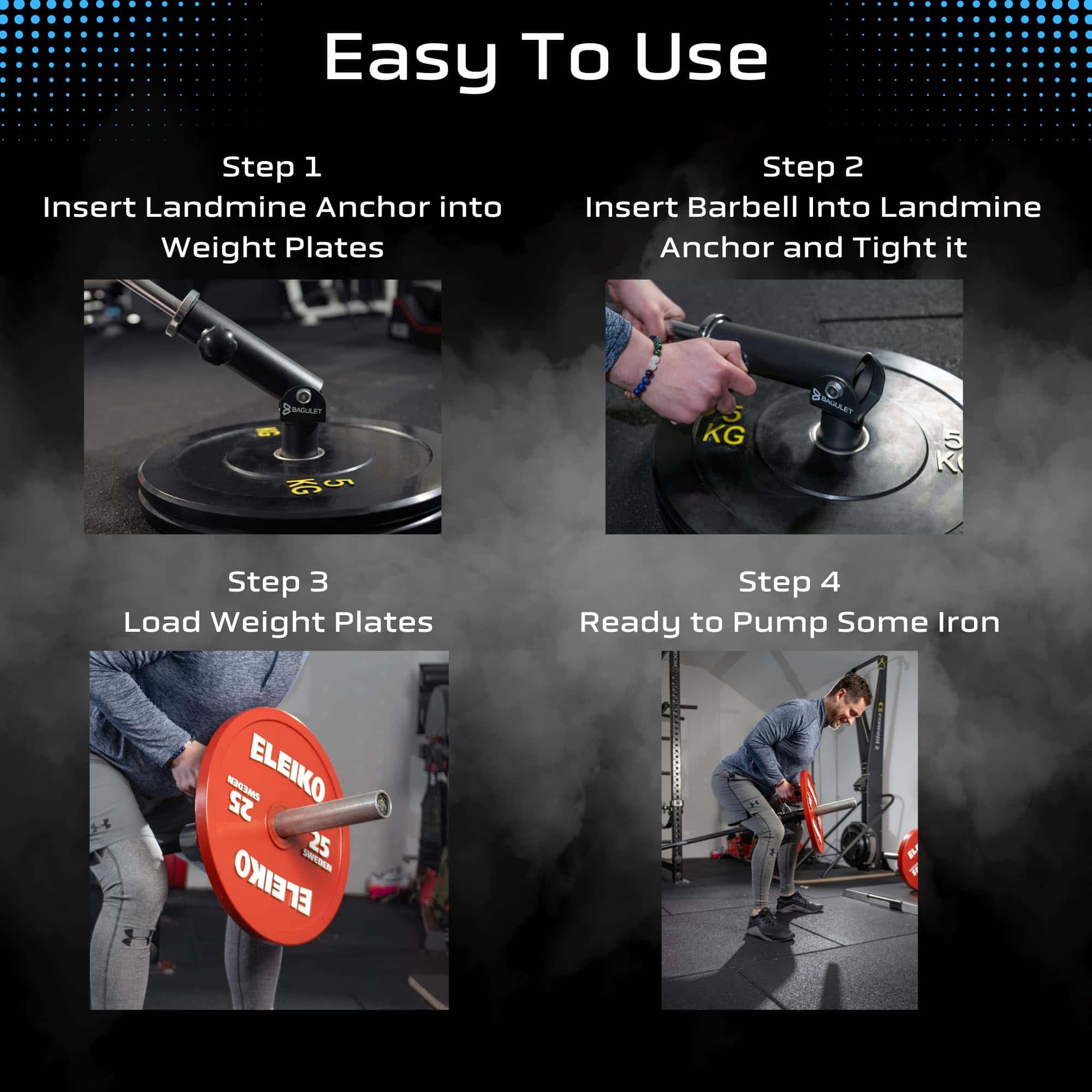 Accesorio Bagulet Landmine para Barra de Pesas, se Adapta a - Imagen 5