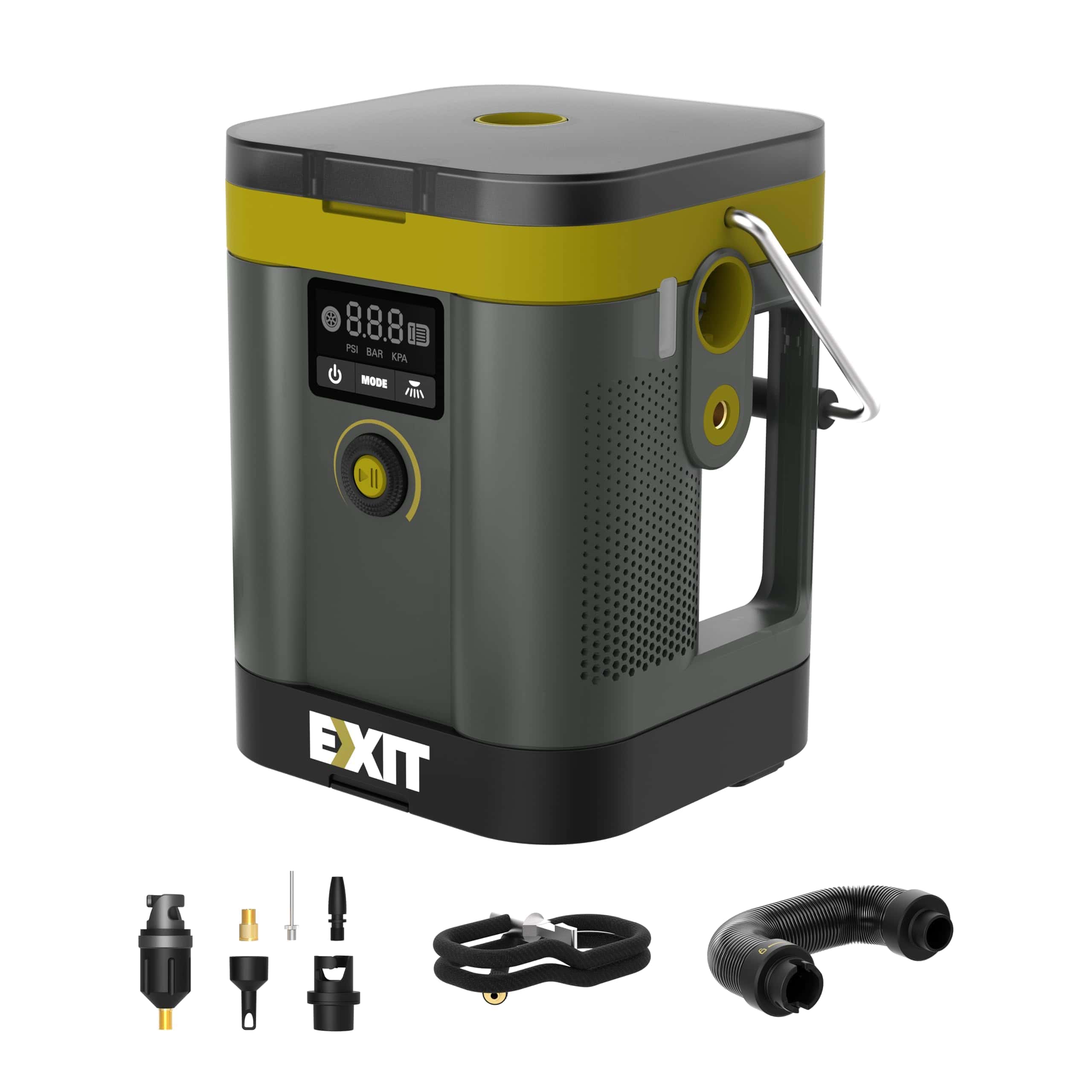 Compresor de aire portátil EXIT 20V para inflar llantas de