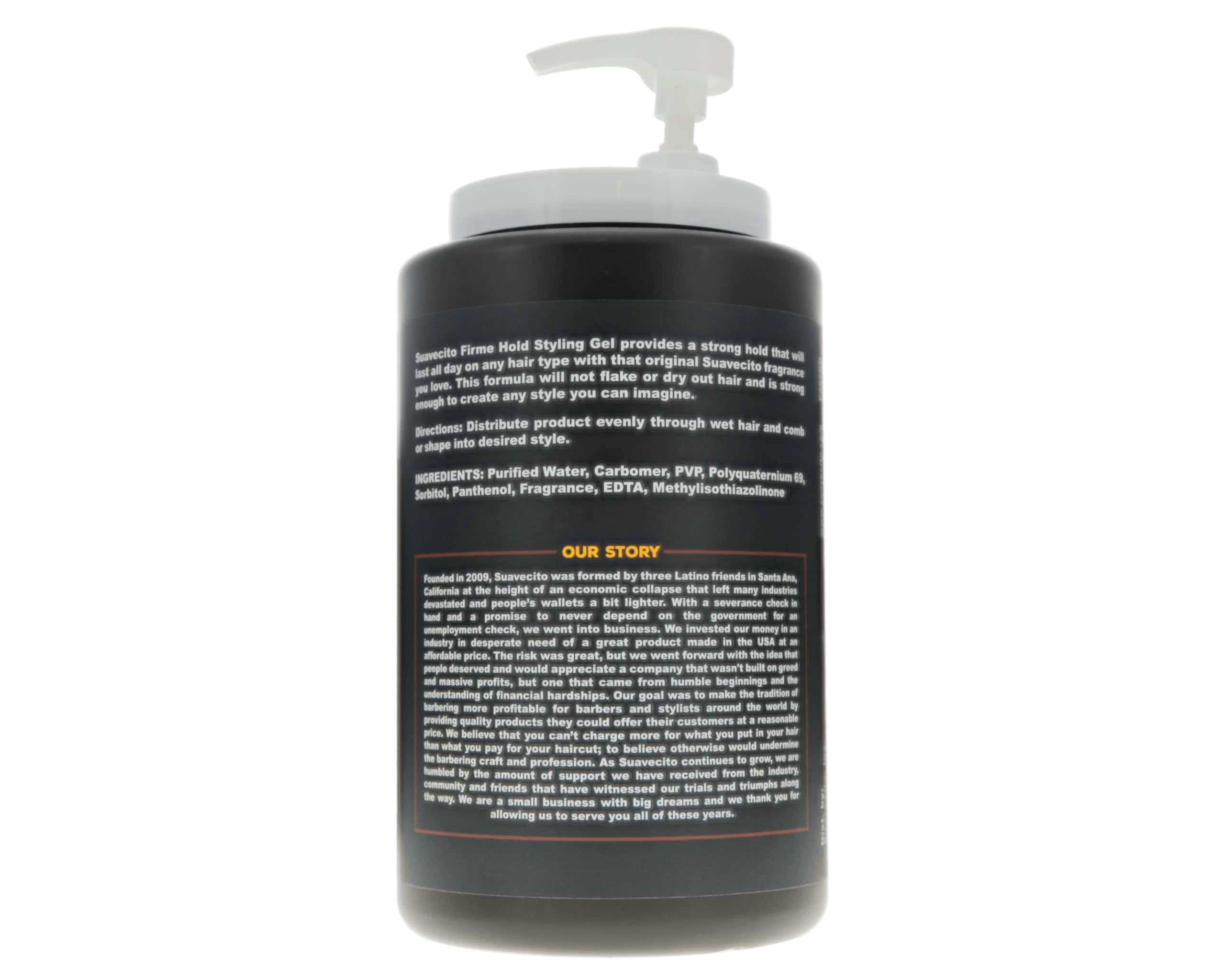 Gel para peinar Suavecito Firme Hold de 64 oz con bomba - Imagen 3