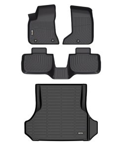 AIPOIL Juego de Tapetes para Piso y Forro -Negro