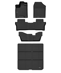 AIPOIL Juego de Tapetes para Pisos y Forro -s - Negro