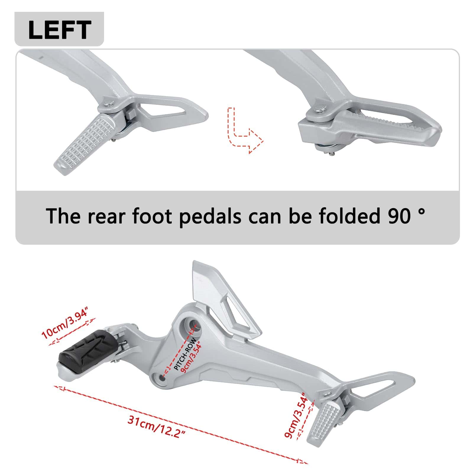 Pedal reposapiés de la izquierda para motocicleta en - Imagen 4