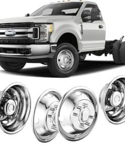 4 Piezas 17" Simuladores de Rueda de Acero Inoxidable