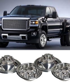 4pcs Simuladores de Rueda de Acero Inoxidable 16" Dually 8