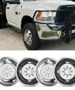 4Pcs 17" Simuladores de Rueda Doble de Acero Inoxidable