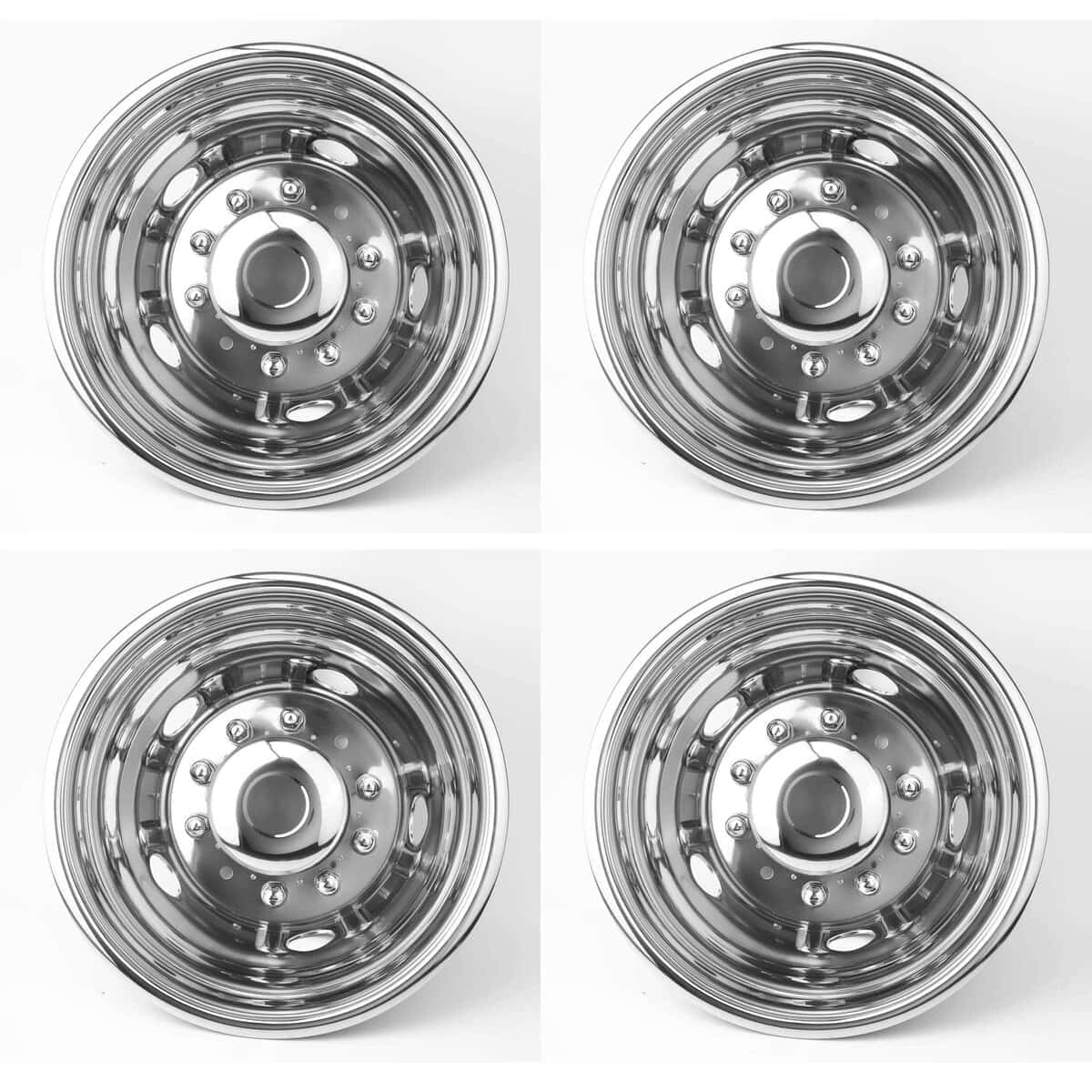 Juego de 4 Tapacubos para Ruedas Dobles de Acero Inoxidable - Imagen 5