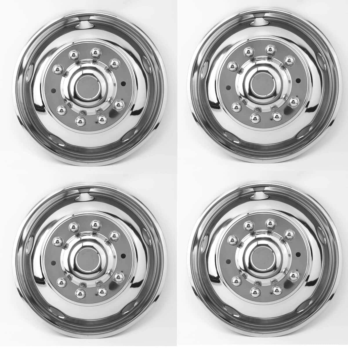 Juego de 4 Tapacubos para Ruedas Dobles de Acero Inoxidable - Imagen 6