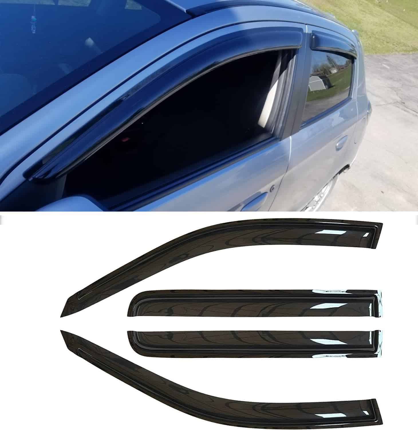 Deflector de viento de ventana lateral a prueba de sol y