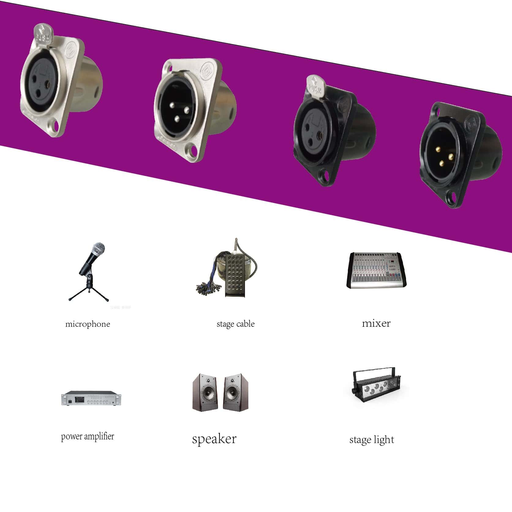 Conector Hembra de Panel Chasis XLR de 3 pines RIVIERA con - Imagen 6