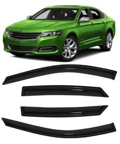 Wensdy 4pcs Sun Rain Guards Window Visor Wind Deflector