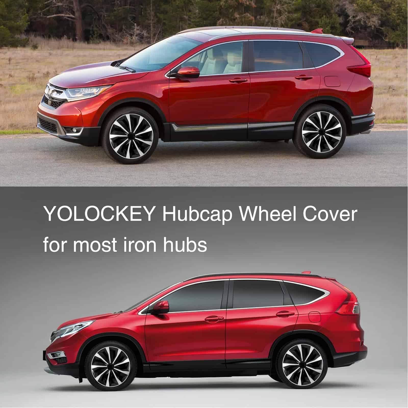 Conjunto de 4 Tapacubos Plateados YOLOCKEY para Ruedas de - Imagen 5