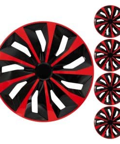 YOLOCKEY Juego de 4 Tapacubos Rojos de Repuesto para