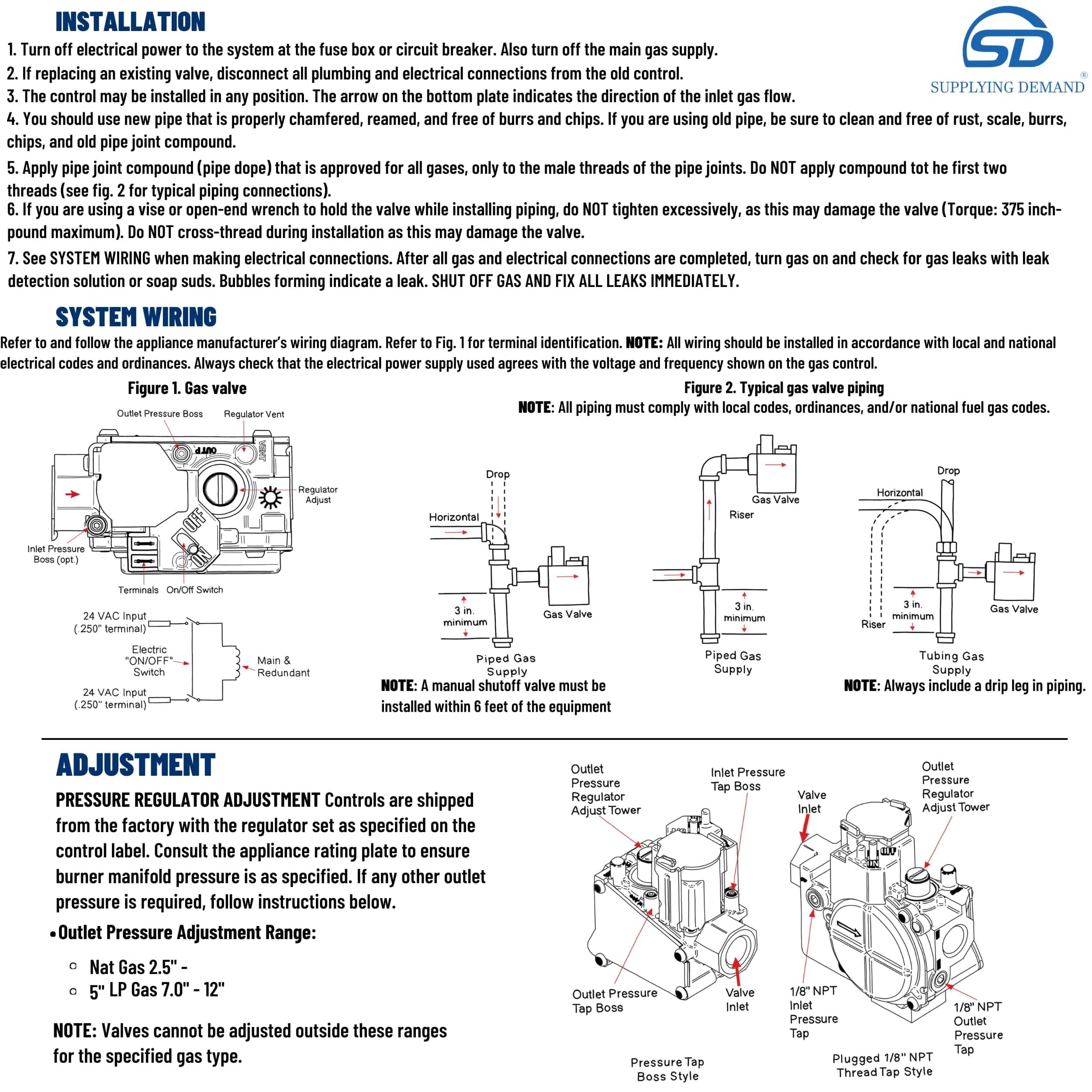 Ensamblaje de Válvula de Gas de Horno HVAC de Suministro de - Imagen 7