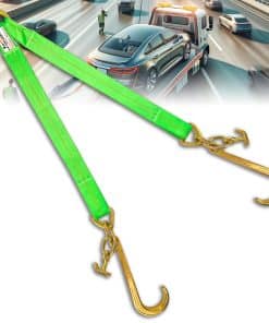 FITHOIST V Bridle Tow Strap w/ 15'' J & T-J Hooks | 3" x
