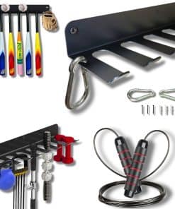 Rack de Almacenamiento para Gimnasio 2-en-1 + Cuerda para