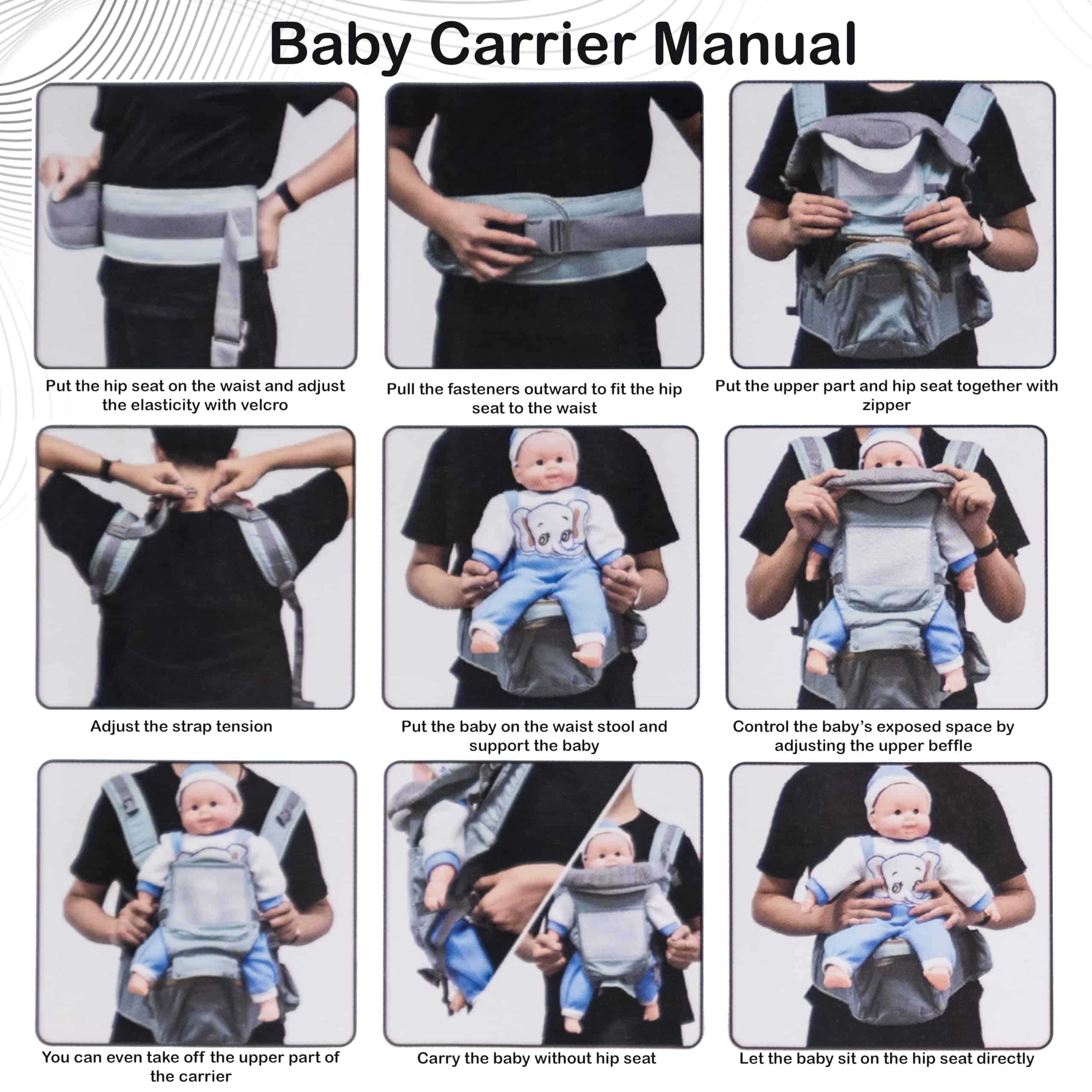 Portabebés Envoltura - Ergonómico Convertible Frontal y - Imagen 3