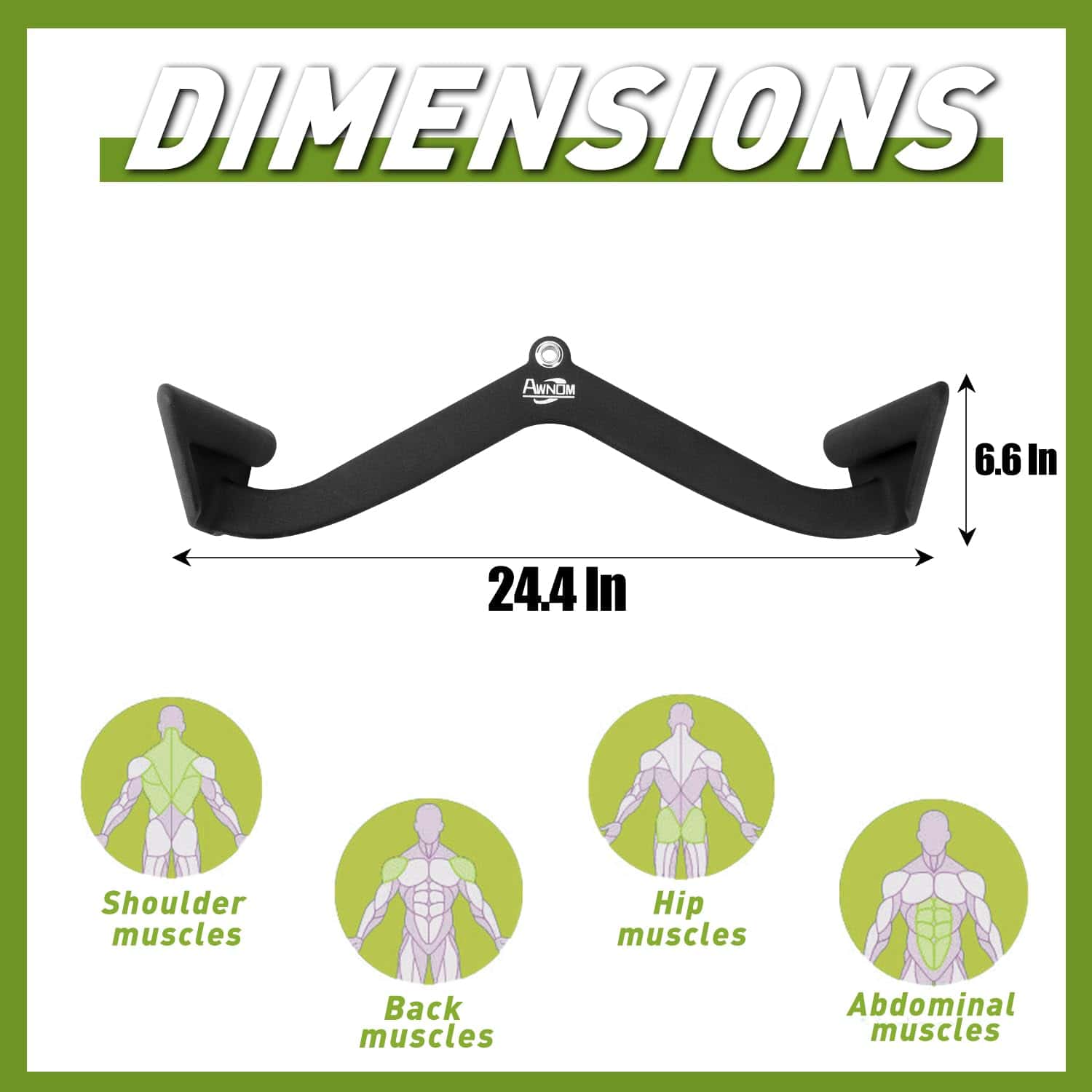 AWNOM LAT Pulldown Attachment,Barra de Tríceps para Fuerza - Imagen 3