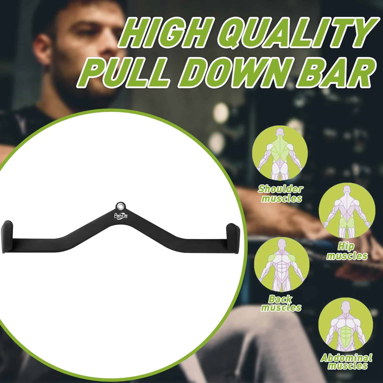 AWNOM LAT Pulldown Attachment, Barra para Tríceps y - Imagen 8