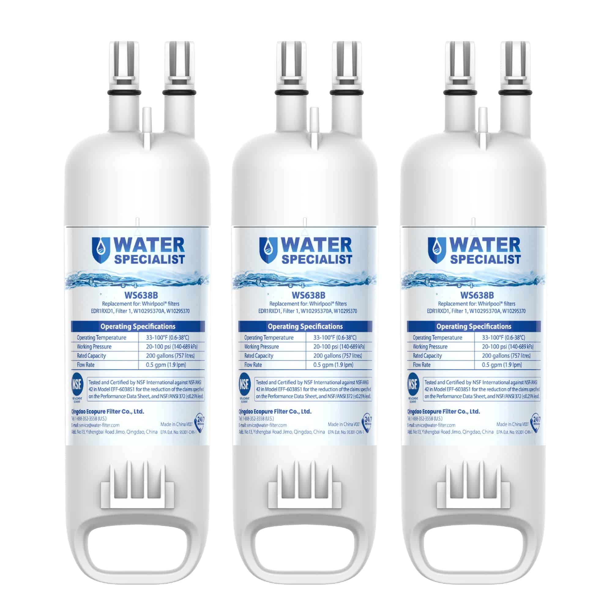 Filtro de agua Waterspecialist EDR1RXD1, -3 filtros