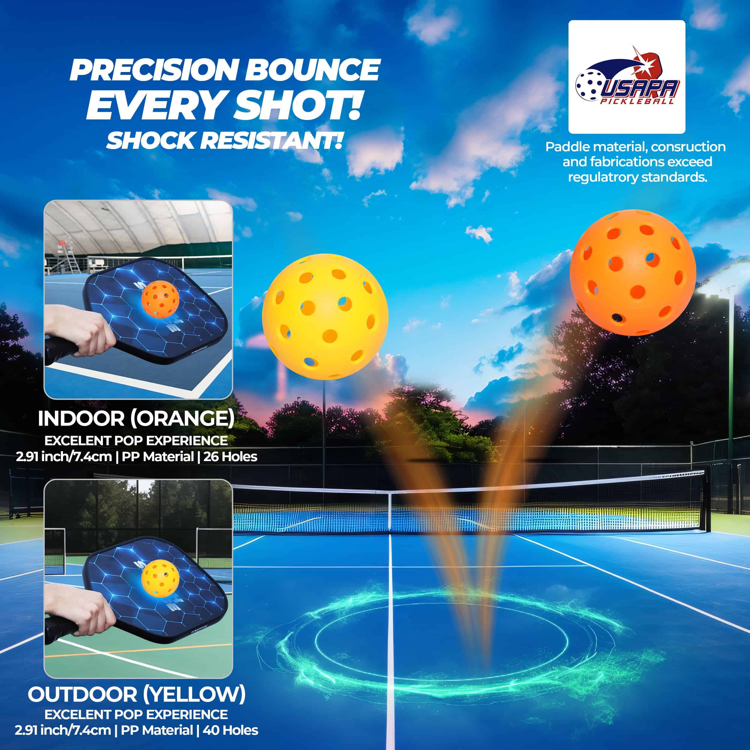 Conjunto de Palas de Pickleball SmashAce Aprobado por la - Imagen 5