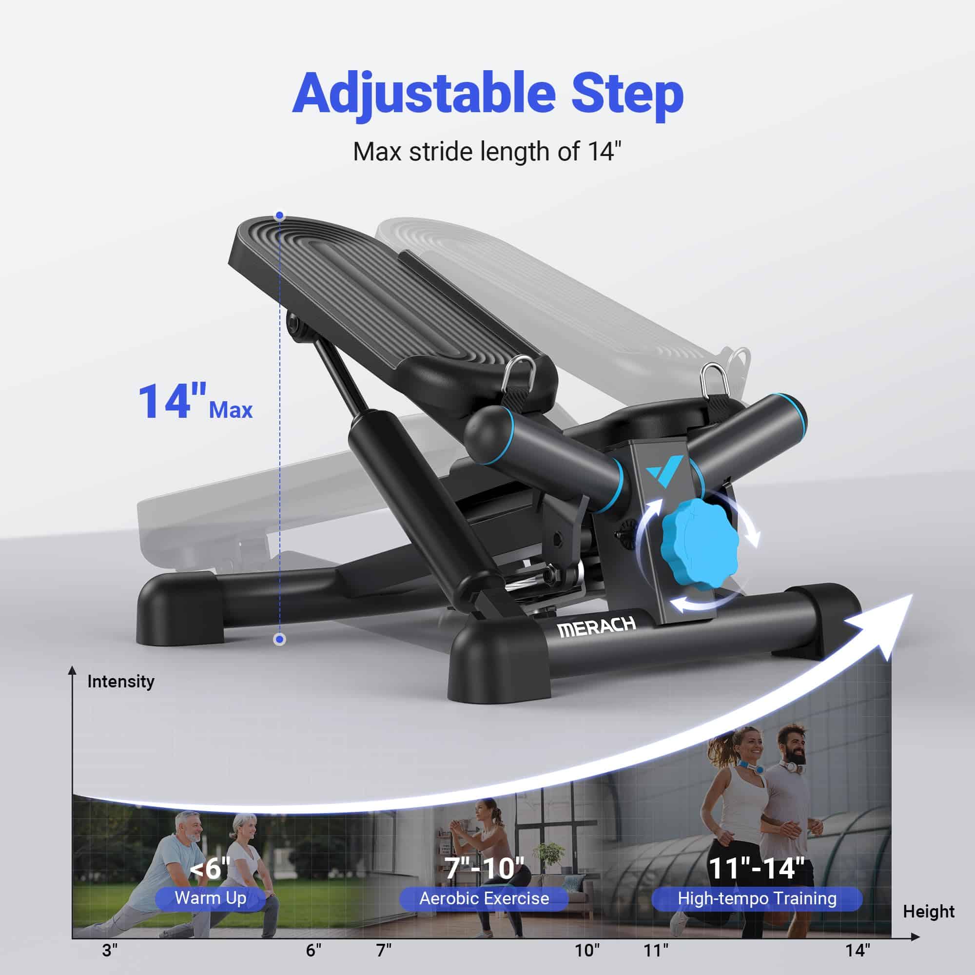 Mini Stepper para Ejercicio MERACH, Twist Stair Stepper - Imagen 5