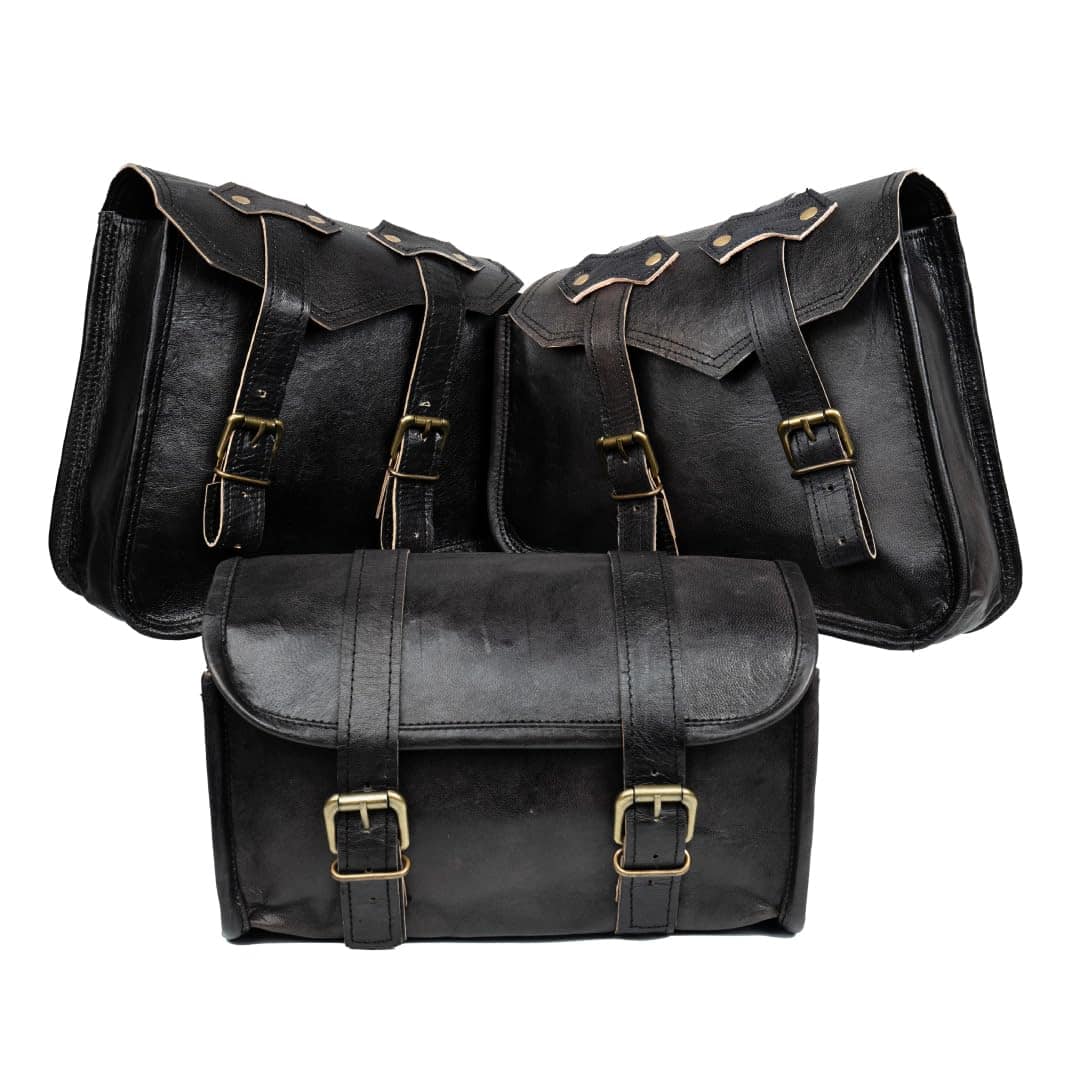 EXPORT 12 Alforjas de Motocicleta de Cuero, Doble