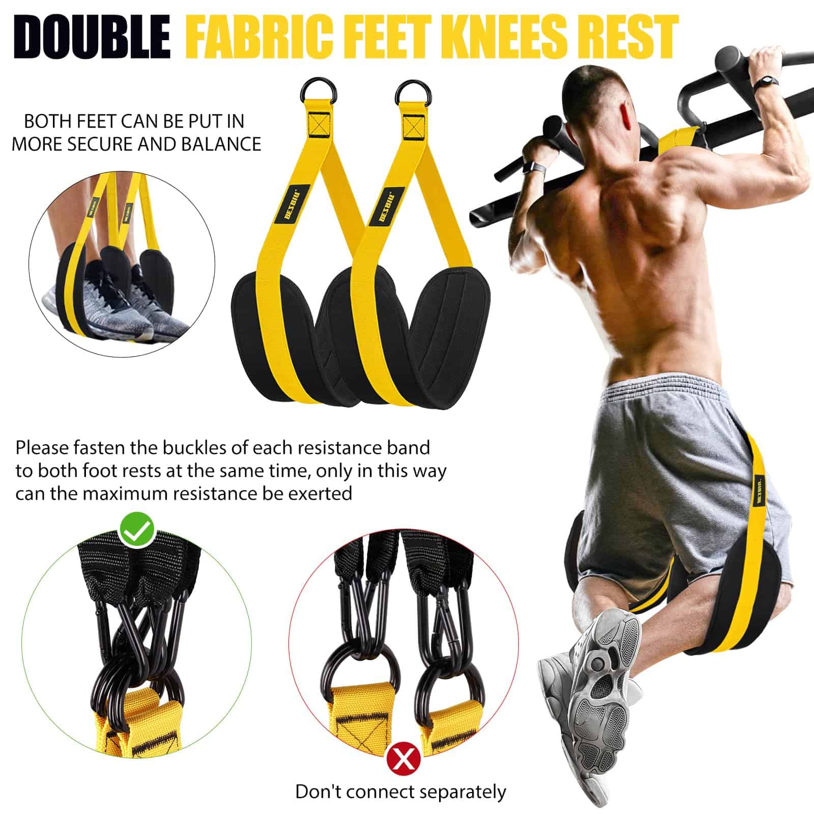 Banda de asistencia para dominadas 260lbs, Bandas de - Imagen 6