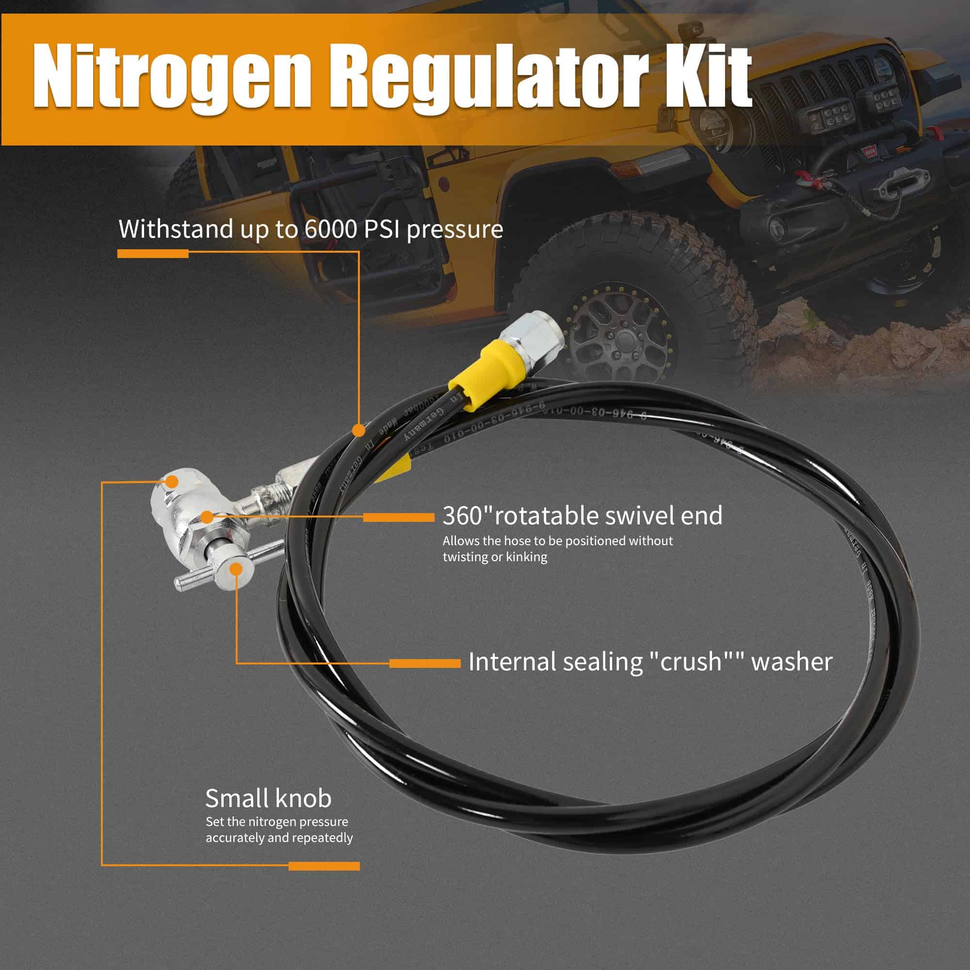 Kit de Regulador de Nitrógeno LTIENBST 4000Psi Herramienta - Imagen 4