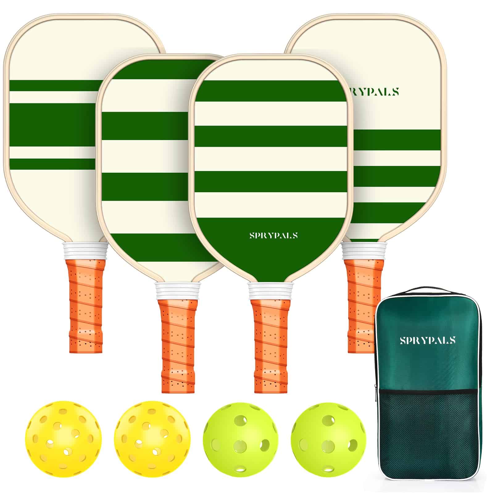 Set de 4 Paletas de Pickleball Sprypals, Juego de Paletas