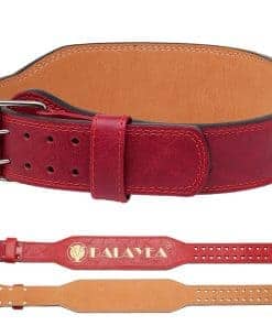 Cinturón de Cuero para Levantamiento de -Rojo