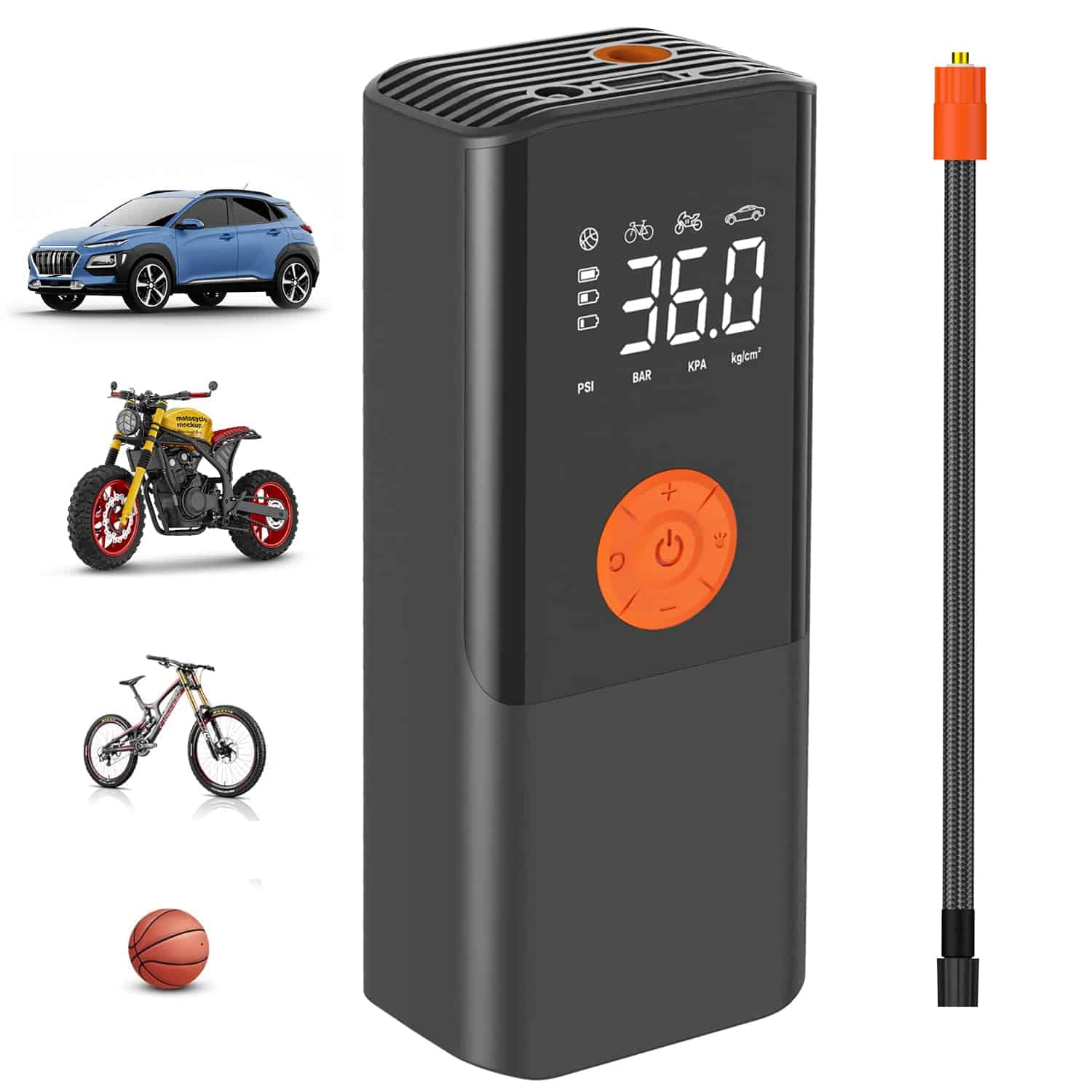 Inflador de Neumáticos Compresor de Aire Portátil, 150 PSI