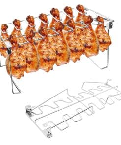BaokiTook 2 Packs Grill Rack, Soporte para Muslos y Alas de