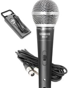 Micrófono vocal dinámico con cable Gearlux MD-01 con