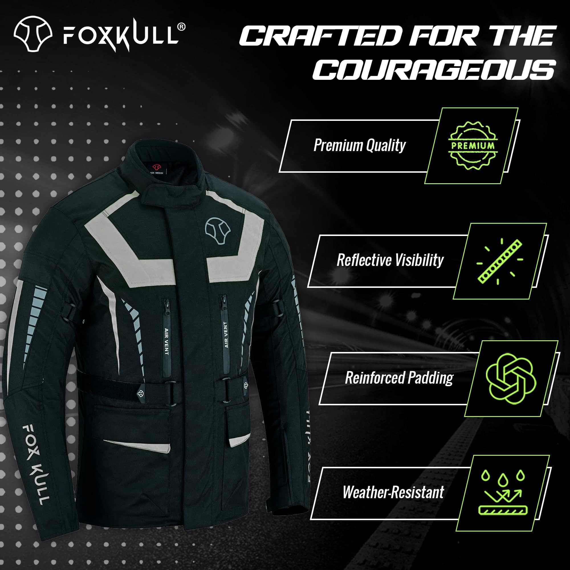 Chamarra de Motocicleta FOXKULL para Hombre - Imagen 4