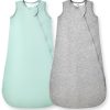 Saco de Dormir para Bebé de Bambú HAPIU -Salvia y Gris Claro