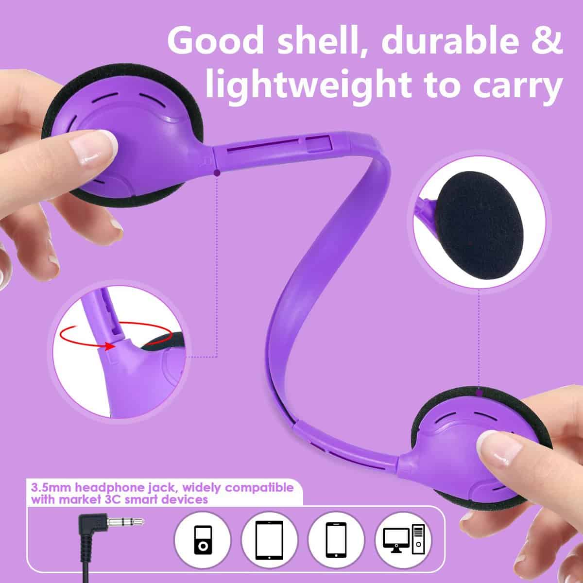 15 Pack de Auriculares para Niños en Colores Variados para - Imagen 3