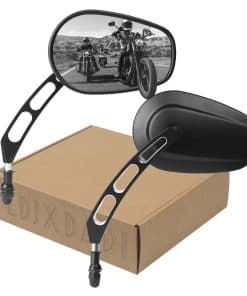 Espejos retrovisores negros LDJXDADI de 8 mm para Road