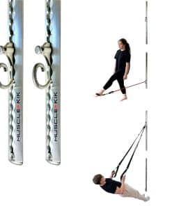 Sistema de Anclaje de Fitness de Pared -Plata (Set de 2)
