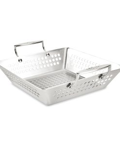 Cesta Cuadrada de Acero Inoxidable para Exteriores