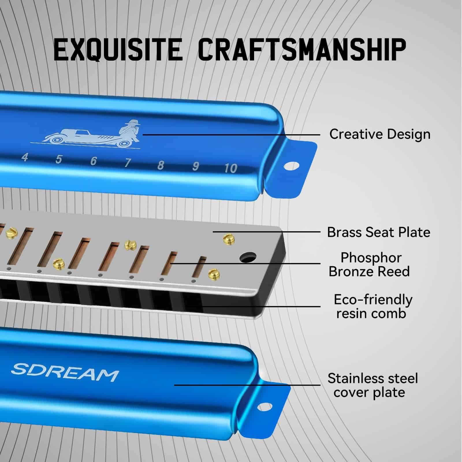 Armonica SDREAM para Adultos Principiantes en C Key 10 - Imagen 3