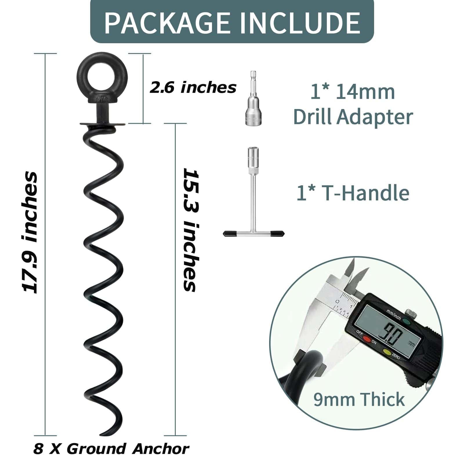 Anclaje de Estaca para Cama Elástica Zoomster Forma de - Imagen 3