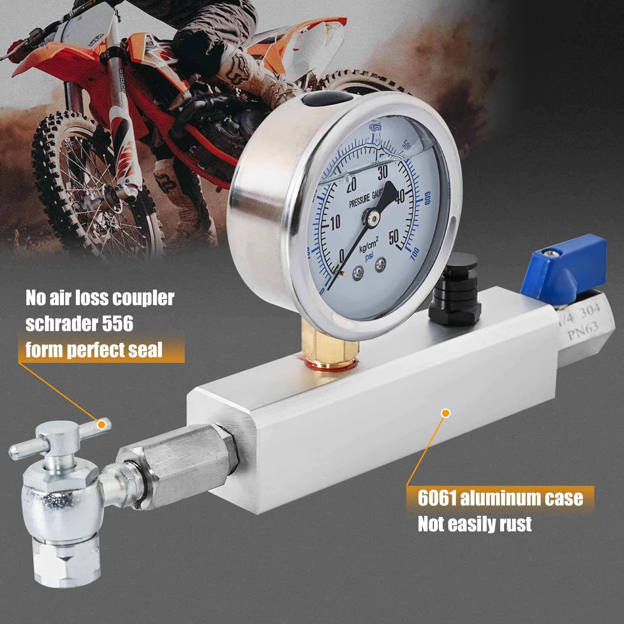 Kit de Regulador de Nitrógeno LTIENBST 700PSI para Rellenar - Imagen 4